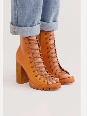 New Free People Palermo Heel Boot Size 8 MSRP: $198 Leather